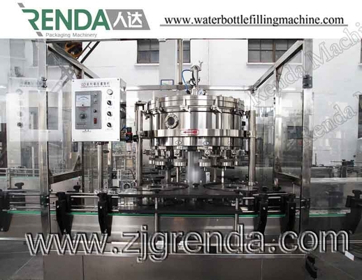 CO2 Carbonated Drinks Can Filling Machine Commercial Bottling Equipment For Cans 1000 ml Stainless Steel